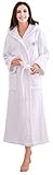Richie House Women's Soft and Warm White Fleece Robe Bathrobe RHW2778-A-M
