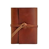 Rustico Premium Handcrafted Top Grain Leather Photo Album for 4x6 Photos with Old World Style Flap Closure