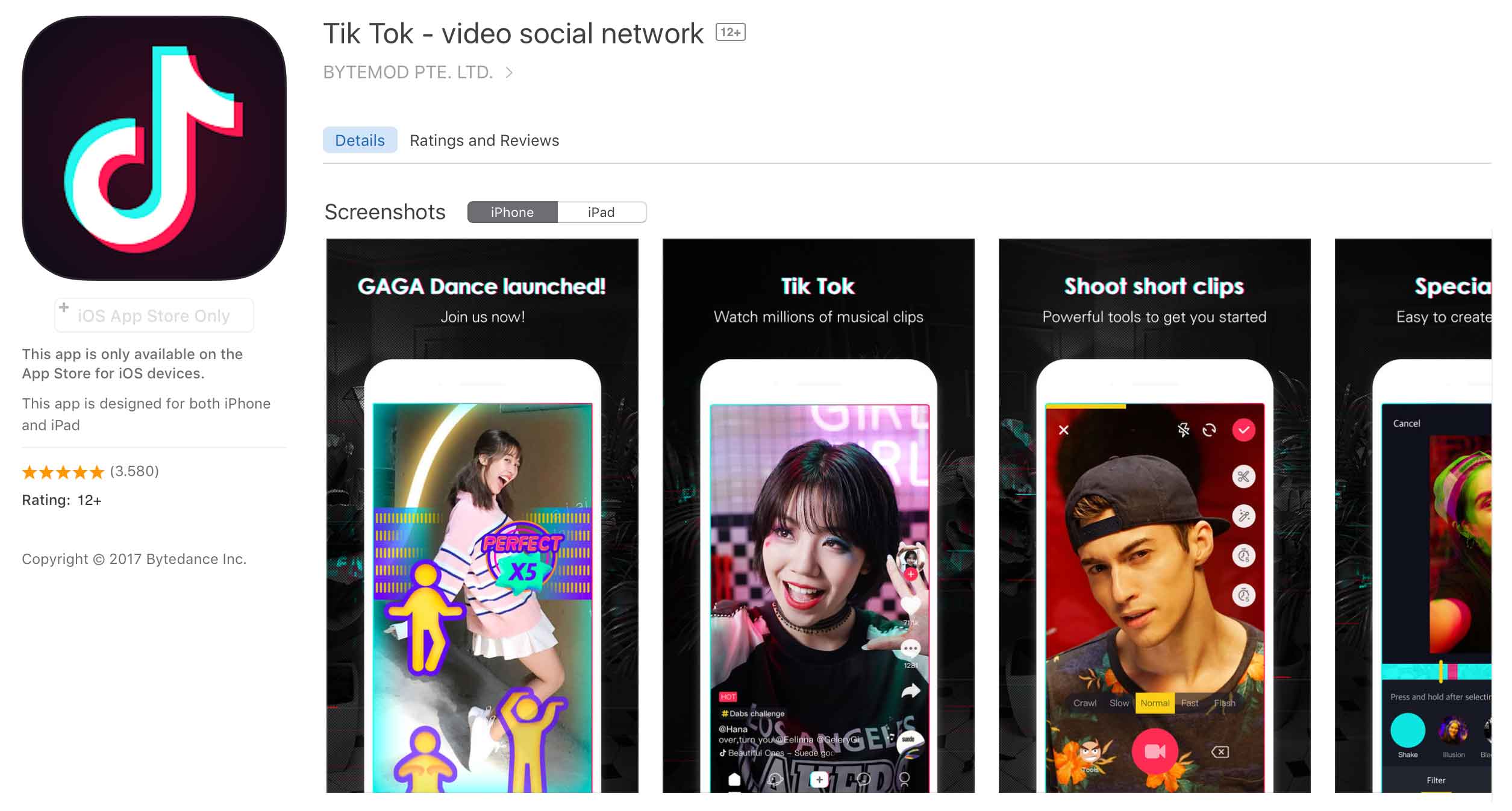 Tik Tok App iTunes