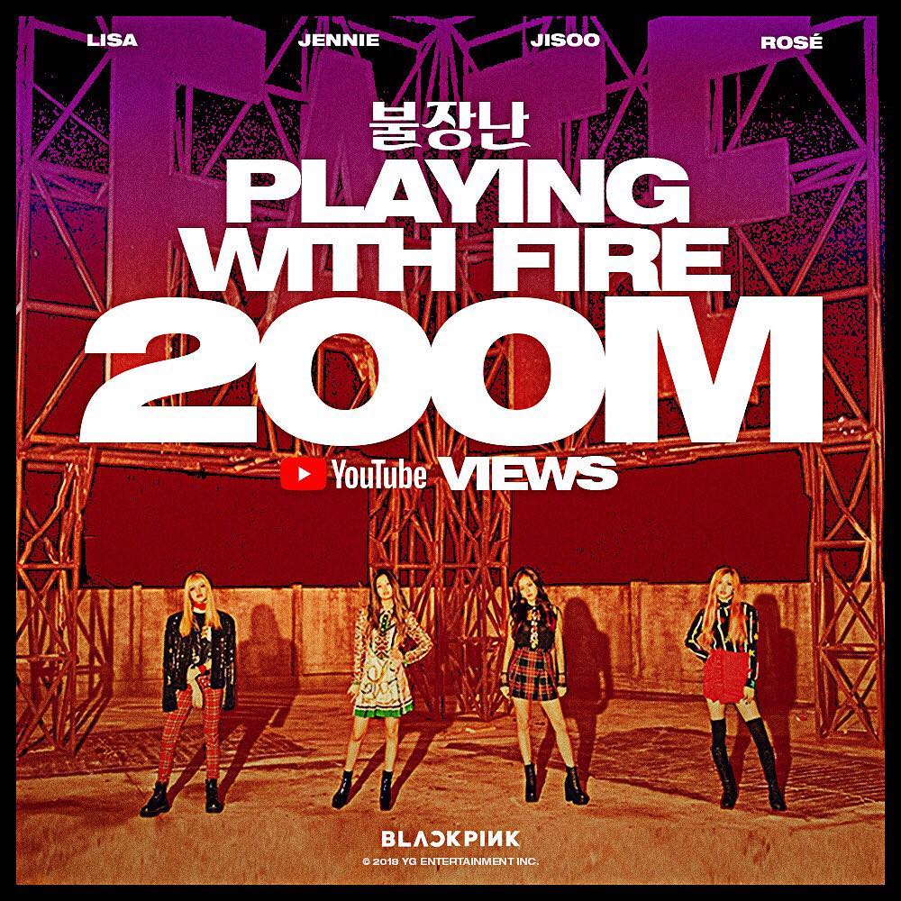 Blackpink Playing With Fire Surpass 200M Views