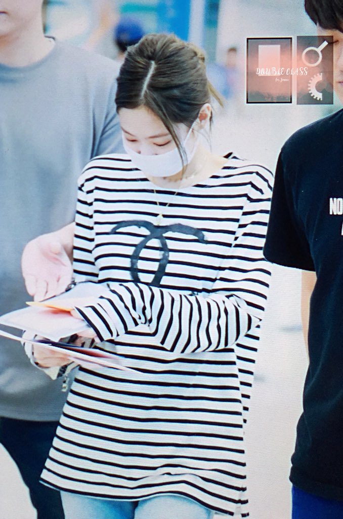 Blackpink Jennie Airport Fashion at Incheon airport 9 June 2018 from Chanel Event France