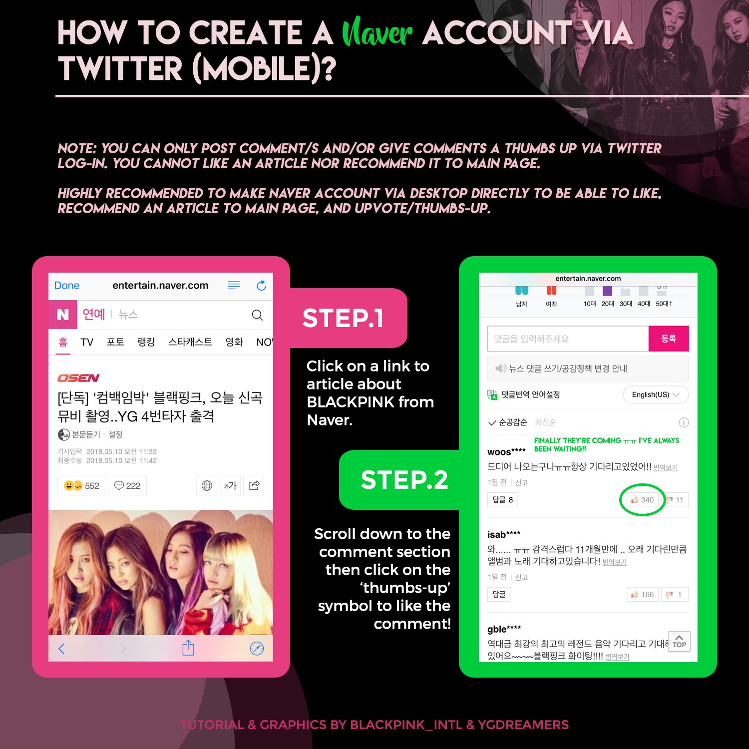Tutorial to Promote Blackpink on Naver Main Page