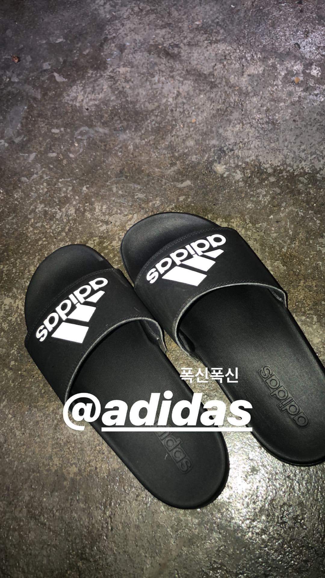 adidas flip flops instagram