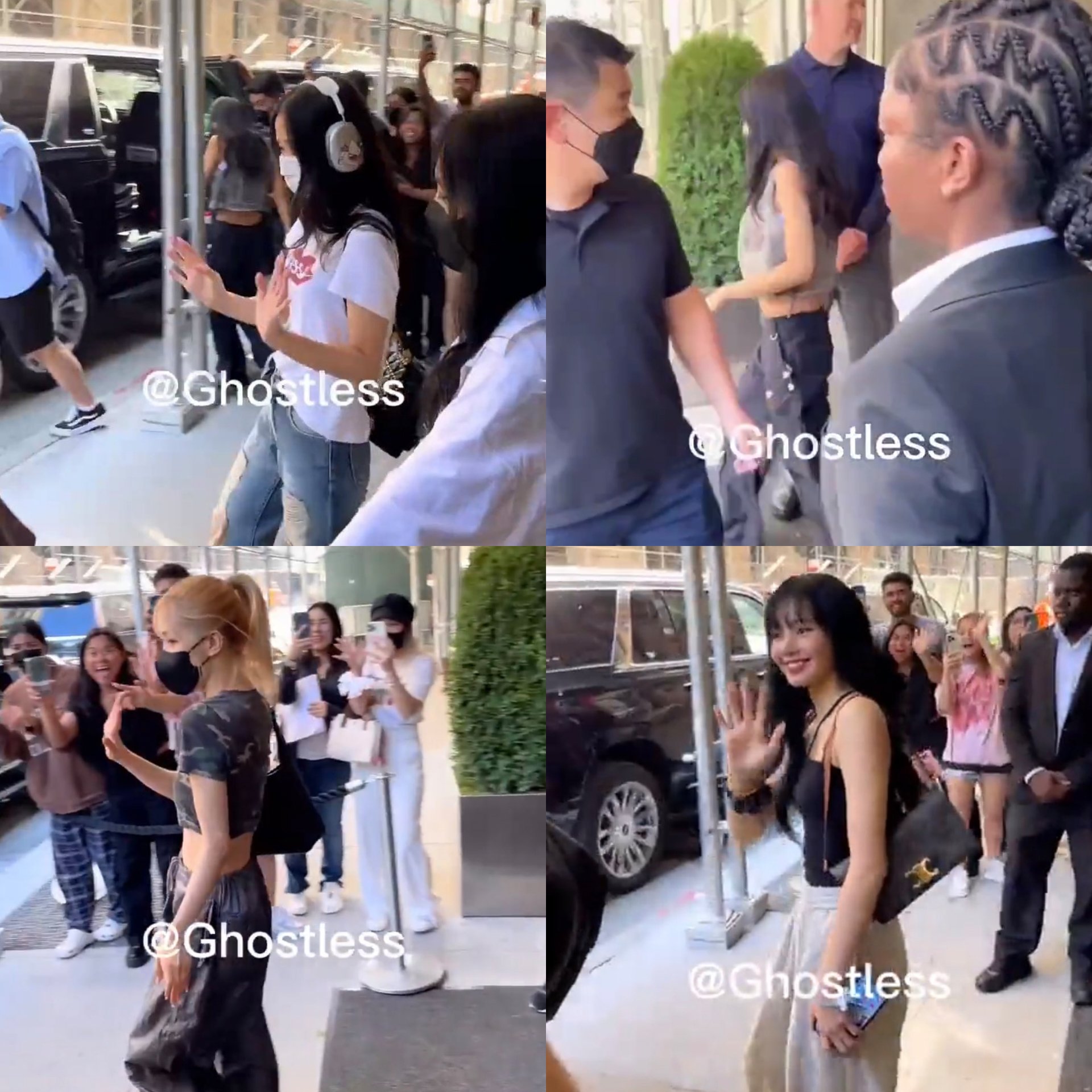 BLACKPINK Members in New York City on August 27, 2022 EDT