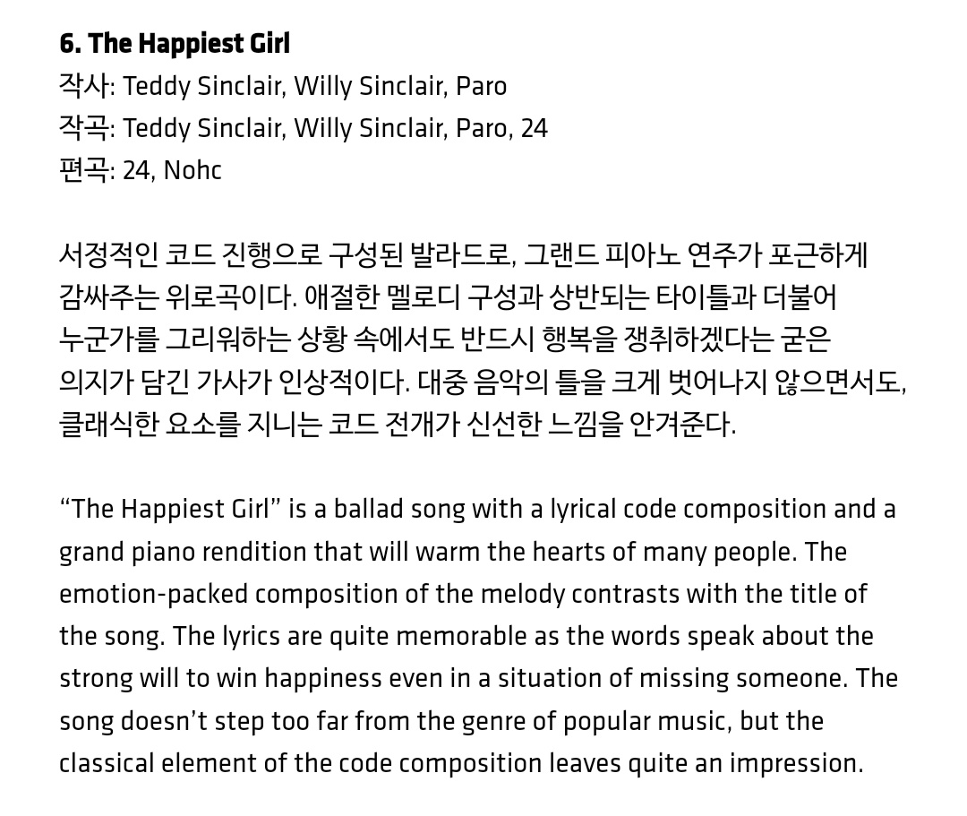 BLACKPINK The Happiest Girl Song Description